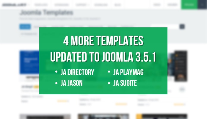 4 More Joomla Templates updated for Joomla 3.5.1&