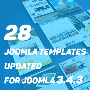 28 Joomla templates updated for Joomla 3.4.3